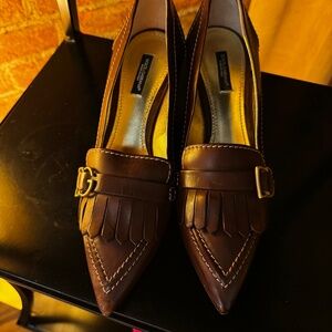 Dolce&Gabbana womens 39 HeelsBROWN color genuine leather